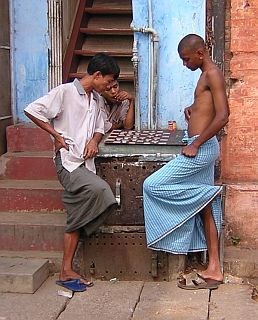 In the streets of Yangon