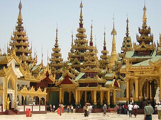 In the Shwedagon Pagoda