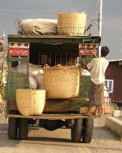 Pick-up truck in the streets of Nyaung Shwe