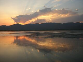 Sunset on the Inle