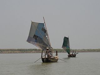 Sailing on the Irrawaddi river