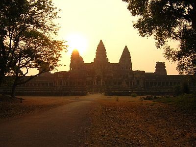 The famous sunset at Angkor Wat