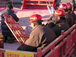 Monks playing typical instruments (Chengde)