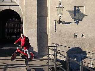 Cornelia feels at home on a bike