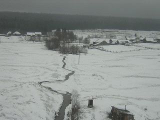 Typical Russian winter landscape