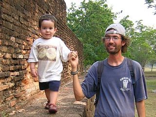 Fab and his godson Theodore (nice hair Fab!)